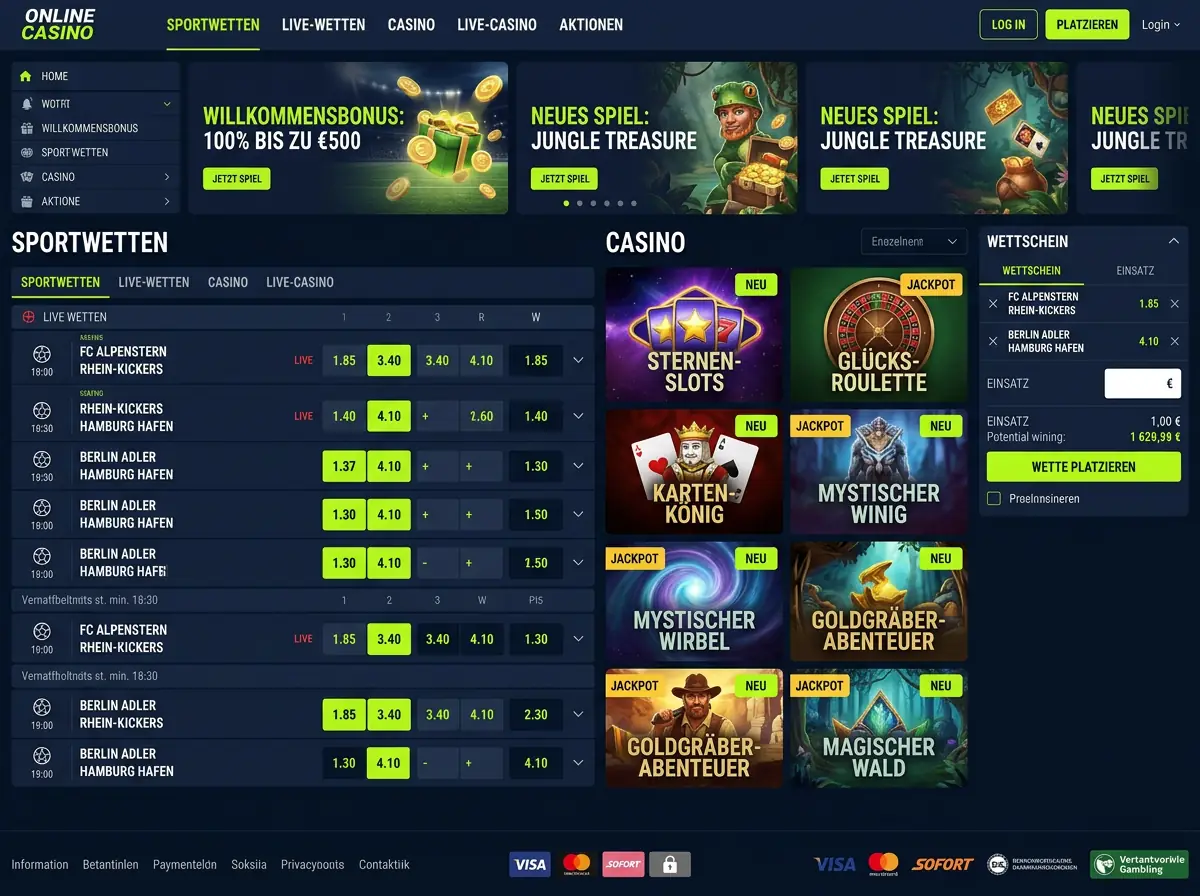 LuckyCapone — Spiele und Quoten